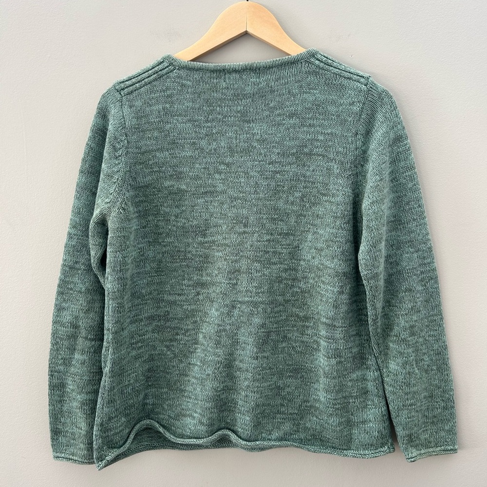 Vintage Eddie Bauer Marled Heavy Weight Knit CabinCore Button Neck Sweater - Picture 4 of 6